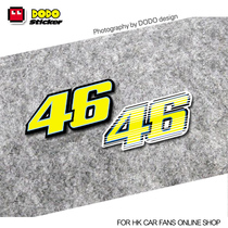 Tide public gallery Racing driver Rossi 46 Decorative Reflective Waterproof Car Stickler Motorcycle Helmet Exterior Accessories Stickler Stickler