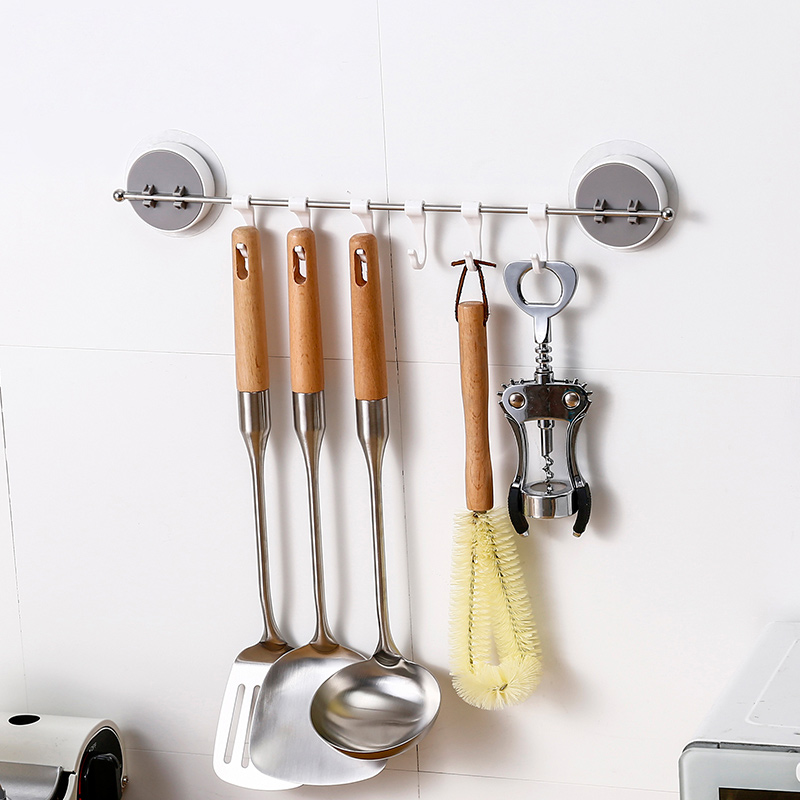 Kitchen hook punch-free strong sticky hook Bathroom powder room wall multi-functional creative incognito suction cup hook