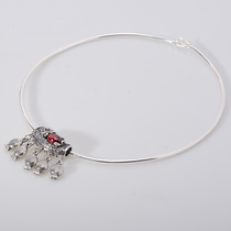 999 Sterling Silver Collar Female Adult Solid Small Fish Silver Pendant Pendant Tassel