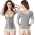 Áo ghi lê tay ngắn chia ngực, đốt mỡ, corset hình bụng, cơ thể, bụng, corset, đồ lót của phụ nữ shop đồ lót giá rẻ Siêu mỏng