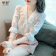 Doll collar short-sleeved chiffon shirt women's summer dress 2023 new mid-sleeved lace top fairy super fairy sweet