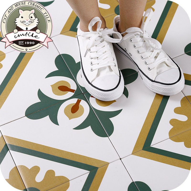 Makeup Room Retro Small Flower Brick American Antique Brick Kitchen Balcony Dining Room Bathroom Flower tile Tile Wall Brick 200