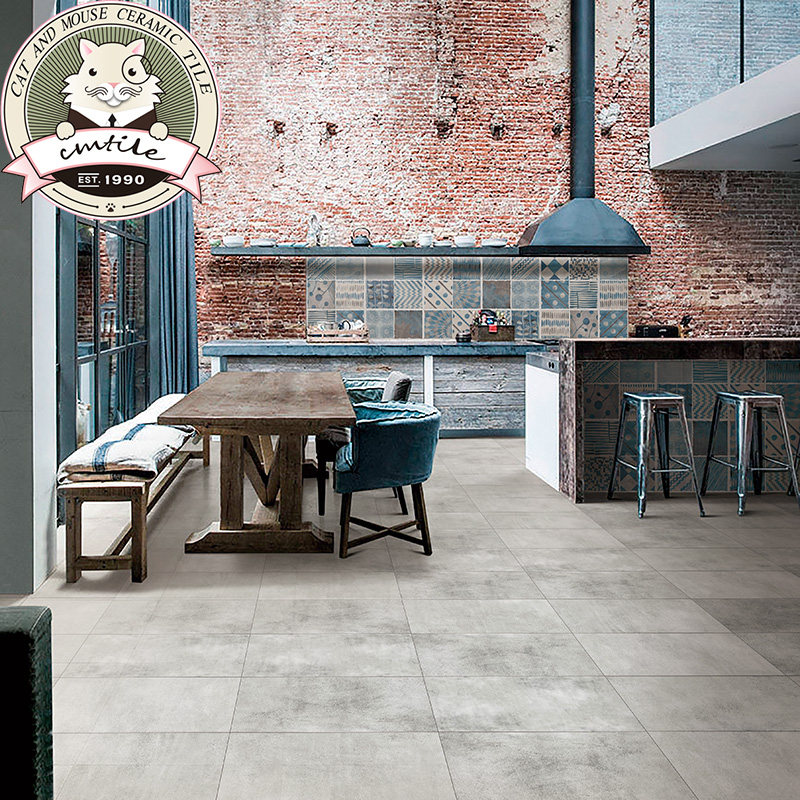 Cat and Mouse Loft industrial wind tiles Living room Dining Room Dining Room floor tiles Wall brick cement brick 300x600