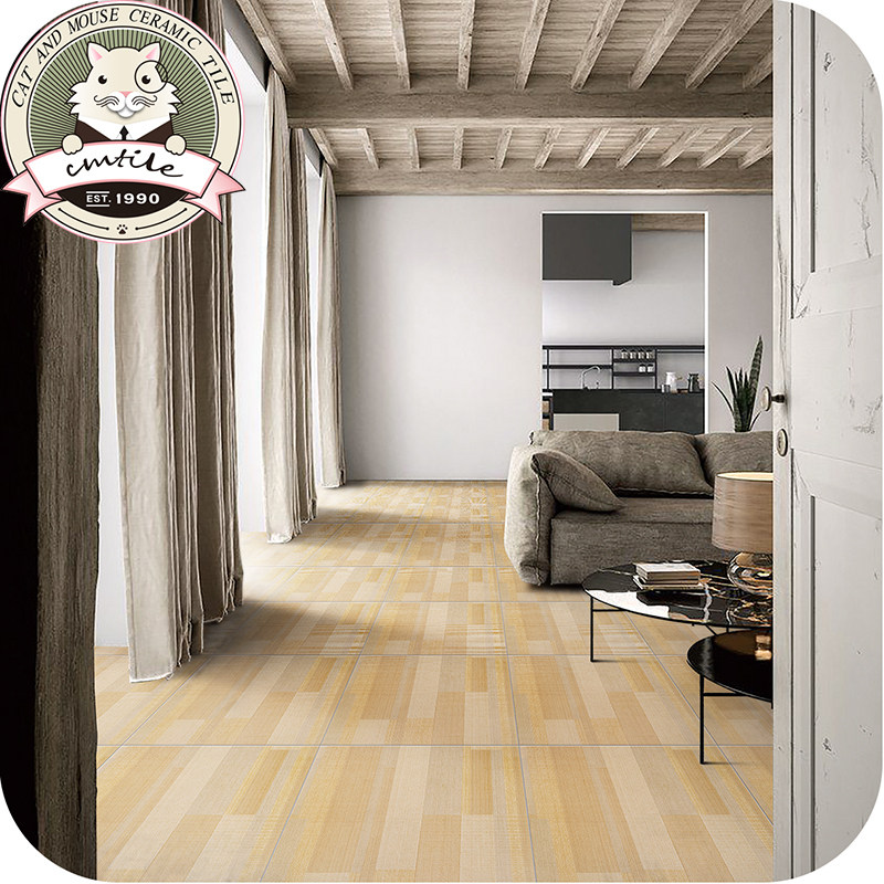 Modern simply simulated wooden floor tile living room Antique brick bedroom library greenhouse tile 600*600