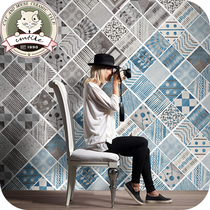 European-style retro tiles Antique tiles Living room Dining room Kitchen balcony Bathroom background wall tiles 300