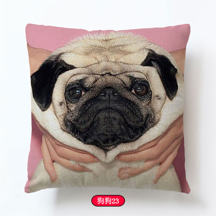 Bago ôm gối mà không có lõi vuông ngủ trưa văn phòng xe pug dễ thương động vật sofa đệm thắt lưng gối