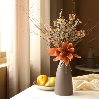 Simulation rose suit high-end home living room dining table plastic floral decoration fake dried flower shooting props decoration