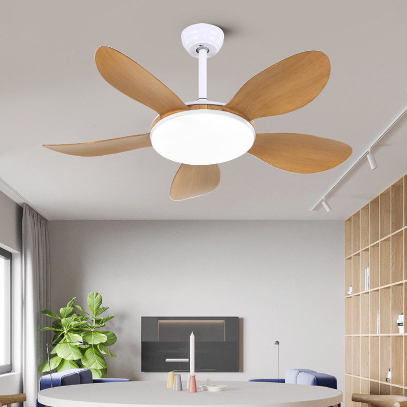 Nordic suction ceiling ceiling fan light dining room ceiling fan light Living room Home ceiling fan Large wind grain color frequency conversion fan chandelie