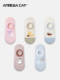 Cute Boat Socks for Women, Summer Thin Pure Cotton Short Socks, Trendy Japanese Style Non-Slip Silicone Low-Cut Invisible Socks for Summer