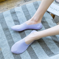 Vớ nữ vớ nông miệng mô hình mùa hè cotton modal vớ nữ silicone chống trượt Học sinh Hàn Quốc phần mỏng mùa hè - Vớ hàng tuần tất lưới