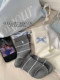 White bow socks for women, pure cotton mid-calf socks, autumn and winter cute lace stockings, spring and autumn ballet style cotton socks