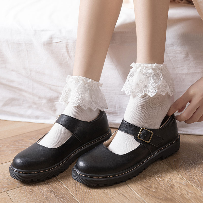 White Lace Socks Woman Summer Thin Lolita Short Socks Lace Socks Jk Day Ensemble Cute Roleta Princess Socks