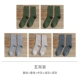 Vớ đen nam cotton mùa thu và mùa đông vớ khử mùi thấm mồ hôi thể thao cao cấp ấm áp xu hướng stocking Hàn Quốc - Vớ sợi tre