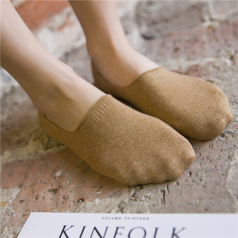 Summer invisible socks women's cotton deodorant invisible socks Silicone non-slip invisible socks women's socks shallow mouth Korean cute thin
