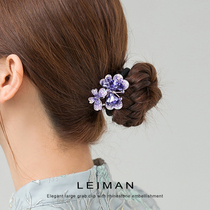 Head rope female Hairband minimalist head jewelry Korean hair accessories rhinestone tie hair rope high elastic rubber band leather band floral headdress