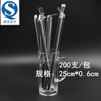 Disposable independent packaging fine straw 0 6 coffee smoothie drink milk tea juice small straw lengthy 25