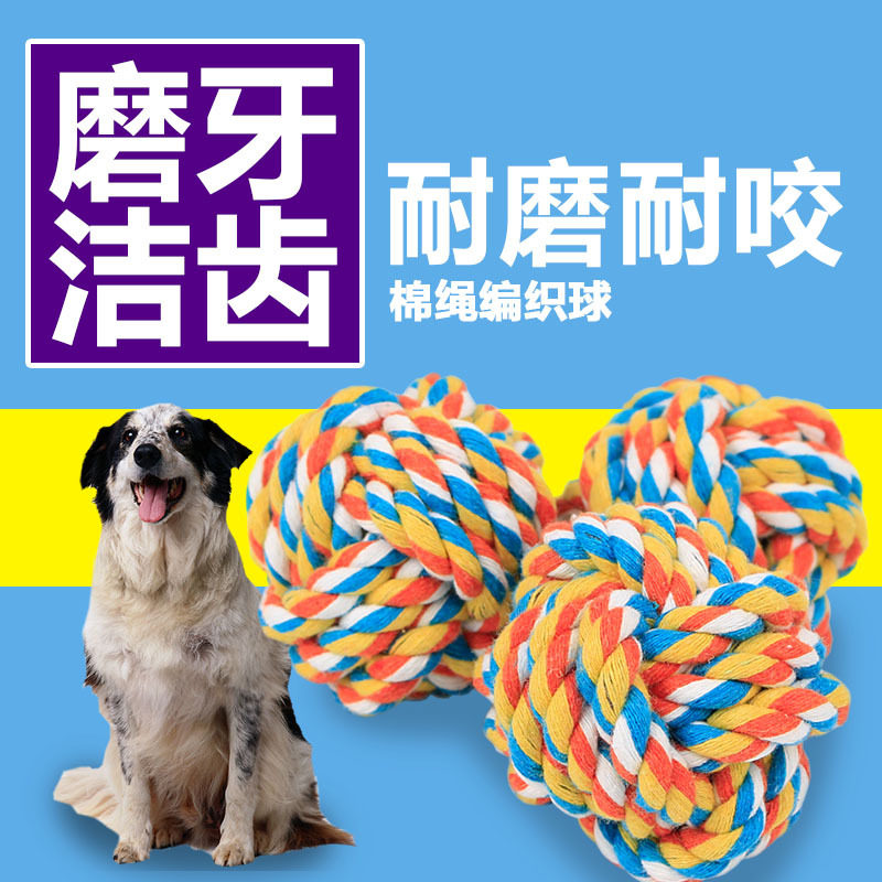 Pet Toy Teddy Pooch Pooch Toy Ball Rope Ball pooch Cat Kitty Toy Teddy Pooch Grinds to Tooth Ball