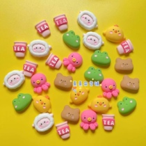 Xi Xi Grocery Shop Cute Animal Expression Resin Pattern Diy Mobile Phone Shell Hair Clamp Stationery Box Decoration