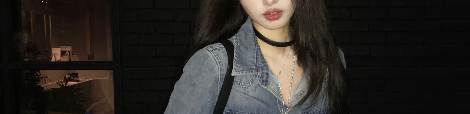 수정 에디션 2026 조기 가을철 실크 레트로 데님 맨위 여성 여름 단 닝 프로필 모양 와 성별 데님 셔츠 상세 이미지 90
