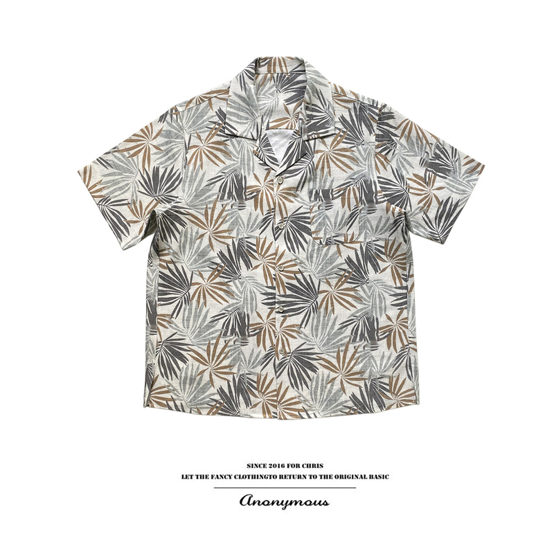 Anonymous Sells Printed Cuban Collar Shirts, Hawaiian Retro Tencel Cotton and Linen Shirts, Vacation Style Anonymous Sells Printed Cuban Collar Shirts, Hawaiian Retro Tencel Cotton and Linen Shirts, Vacation Style