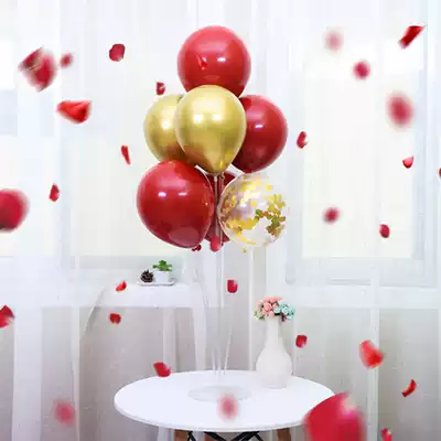 Table floating balloon decoration birthday party scene arrangement party bracket transparent base wedding wedding wedding room wedding wedding wedding wedding