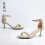 Lời khóa tốt với dép nữ 2018 mùa hè mới của Hàn Quốc phiên bản của những đôi giày La Mã với giày cao gót giày cổ tích chic mẫu dép nữ đẹp 2021