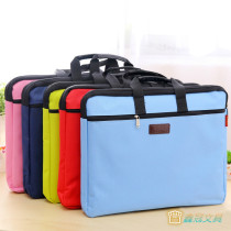 Korea Handmade Paper bag Canvas A4 Zipper Kit for men and women Multi-level exam paper cashier bag office Customized