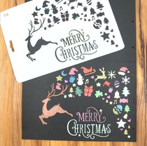 New Christmas painting template DIY hand account photo album hollow painting Template