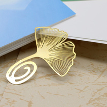 Brass vein bookmark ginkgo leaf Sycamore leaf tassel creative hipster students with metal graduation gift