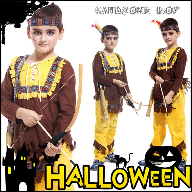 Halloween Cosplay costumes Children's Christmas Mask Ball parent-child Indian acting out to the hunters to serve wild