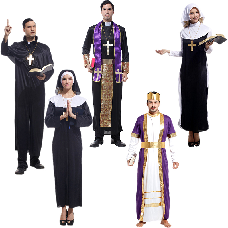 Christmas Children COSPLAY COSTUME MEN'S ADULT MASK PROM PASTOR PERFORM MISSIONARY WEAR