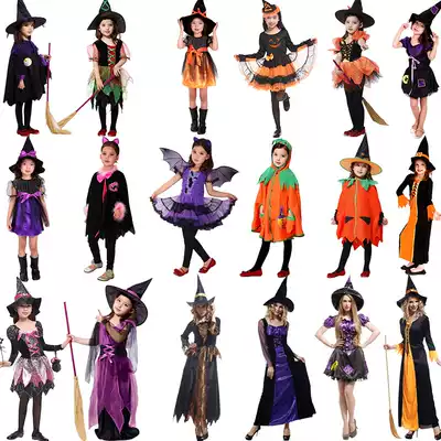 Halloween COSPLAY costume Children witch suit Magic dress Witch performance suit cos witch dress