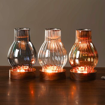 Chinese retro windproof glass agarwood candle cup cover