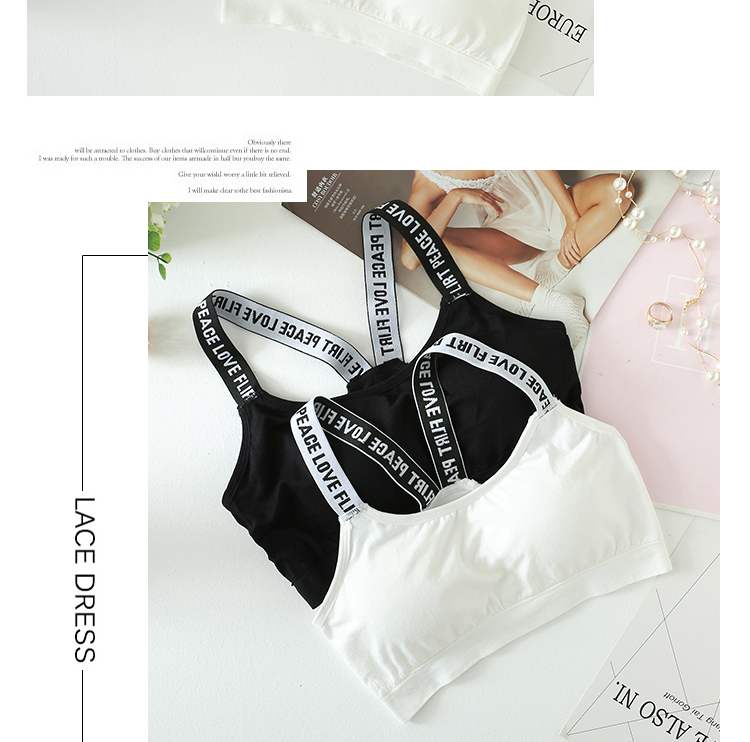 2 mảnh Quần vest vest quấn ngực đồ lót nữ ống top bra nữ thể thao ngắn học sinh trung học nữ sinh Hàn Quốc thời trang cao cấp