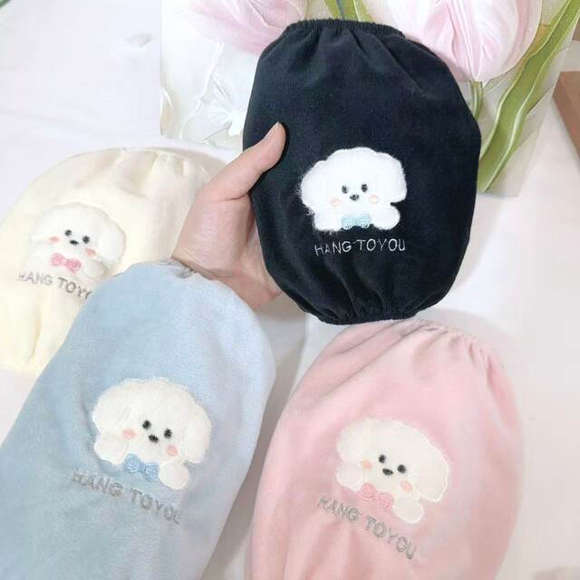 Cute short sleeves for middle and large children, anti-dirty sleeves, winter down jacket sleeves, student cotton sleeves, adult sleeves