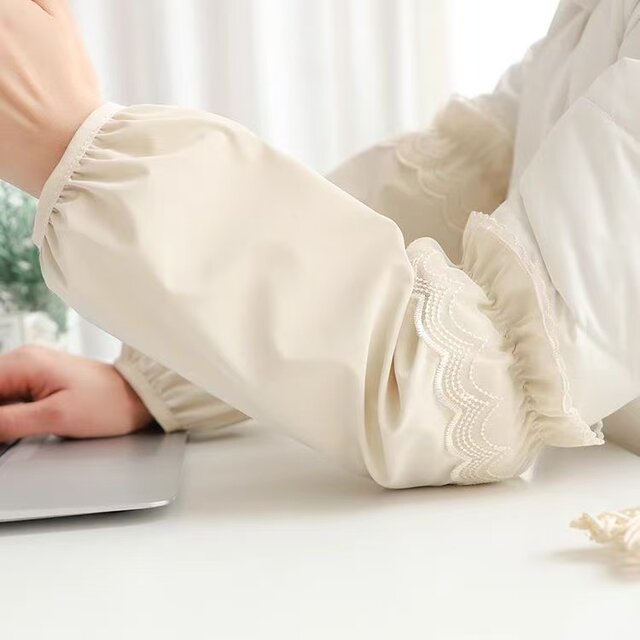 Autumn and winter long sleeves for women's kitchen waterproof and oil-proof sleeves down jacket anti-dirty wear-resistant sleeves office hand sleeves