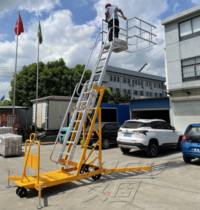Tank car sampling ladder oil tanker maintenance ladder hand-cranked lift aluminum alloy ladder stainless steel base