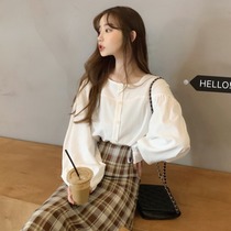 Fried Street suit women Spring Spring 2021 New shirt slim plaid skirt gentle wear light familiar two-piece set