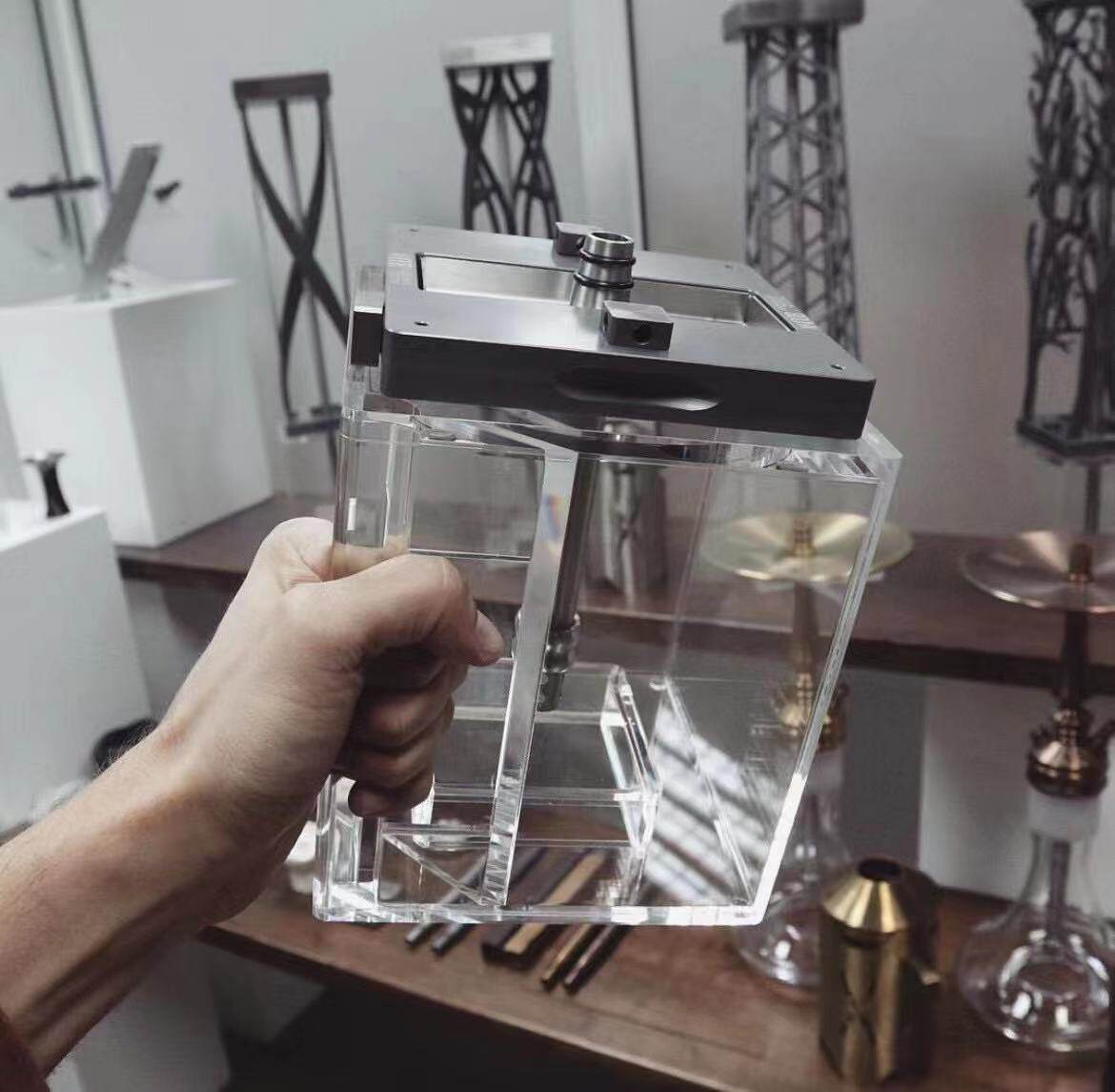 Arab Water Smoke Bar KTV Upscale Stainless Steel Water Smoke Pot 35 cm Single Pipe Personal Home Recommended Style