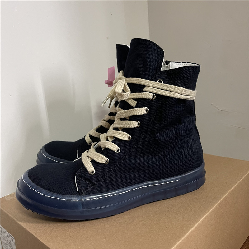 Ro high-gang canvas shoes large sports shoes casual wear men's shoes transparent and southwest Korean sketch couple