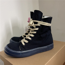 Ro high-gang canvas shoes large sports shoes casual wear mens shoes transparent and southwest Korean sketch couple