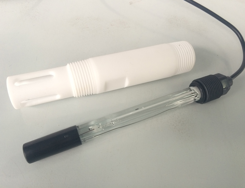 Electrode protective sleeve 1 2 thread ph electrode sheath industrial online high temperature resistant acid and alkali ph probe tetrafluoro sheath