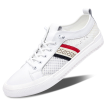 Summer net face Shoe Mens version 100 Lap Breathable Mesh Shoes Genuine Leather Soft Bottom Casual Shoes Mesh Blank Color Palette Shoes Man