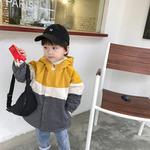 Seven childrens hooded coat autumn winter baby plus velvet coat girls winter childrens clothing 2019 New Tide
