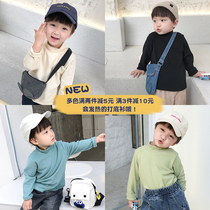 Qiqi number boy long sleeve T-shirt girl base shirt autumn 2019 new Korean baby spring and autumn shirt
