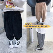 Qiqi number childrens casual pants baby trousers 2019 new Korean boys pants spring and autumn girls trousers