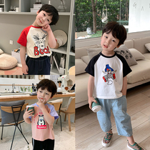 Qiqi Tong Cang baby T-shirt boys short sleeve T-shirt 2020 new children Korean version of coat children summer short sleeve tide
