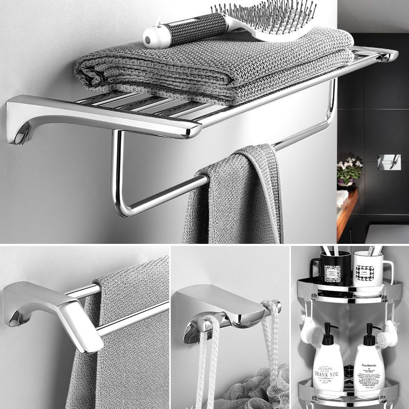 Bathroom wool towels Perforated Dressing Room Stainless Steel Bath Towel Rack Wall Containing Wash Face Towel Rack Towel Rod