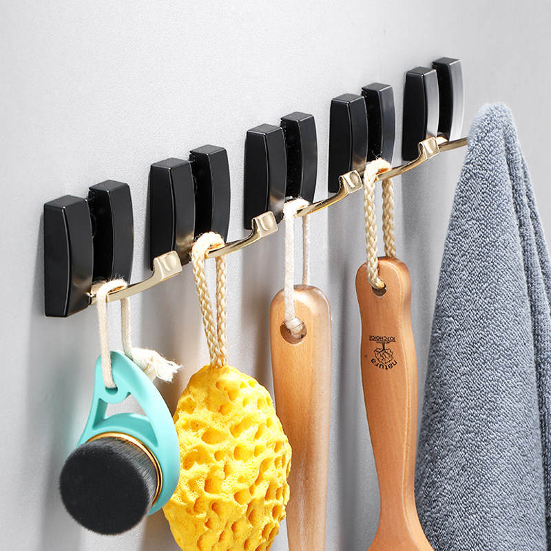 Invisible Hook folding wardrobe Hanging Clothes Hook Single Hook Aluminum Alloy Creative containing hanging towel hook free of stiletto sticky hook