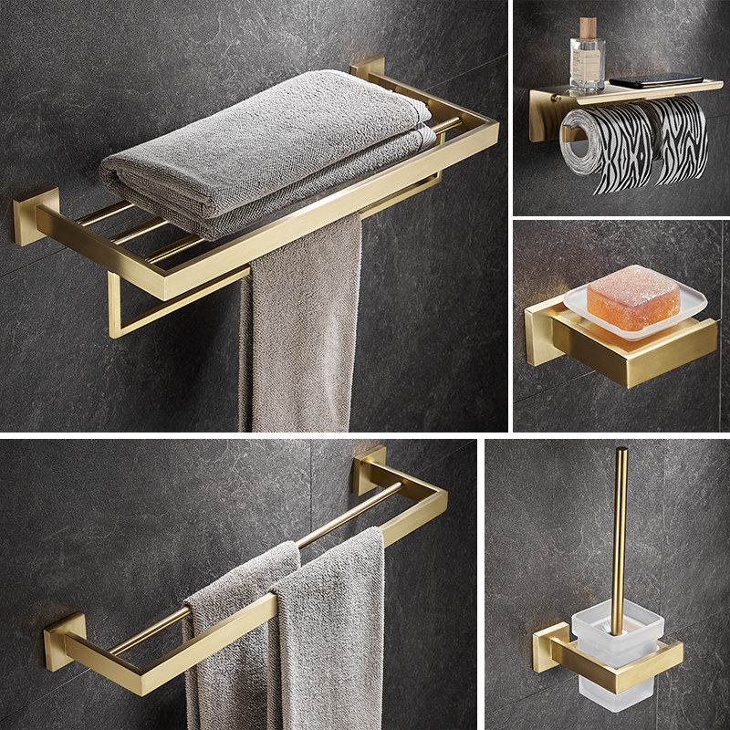 Nordic Bath Towels Copper Wire Screen Toilet Bathroom Stainless Steel Towels Frame